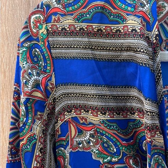 PrettyLittleThing Vibrant Blue Patterned Mini Dress - Picture 7 of 10